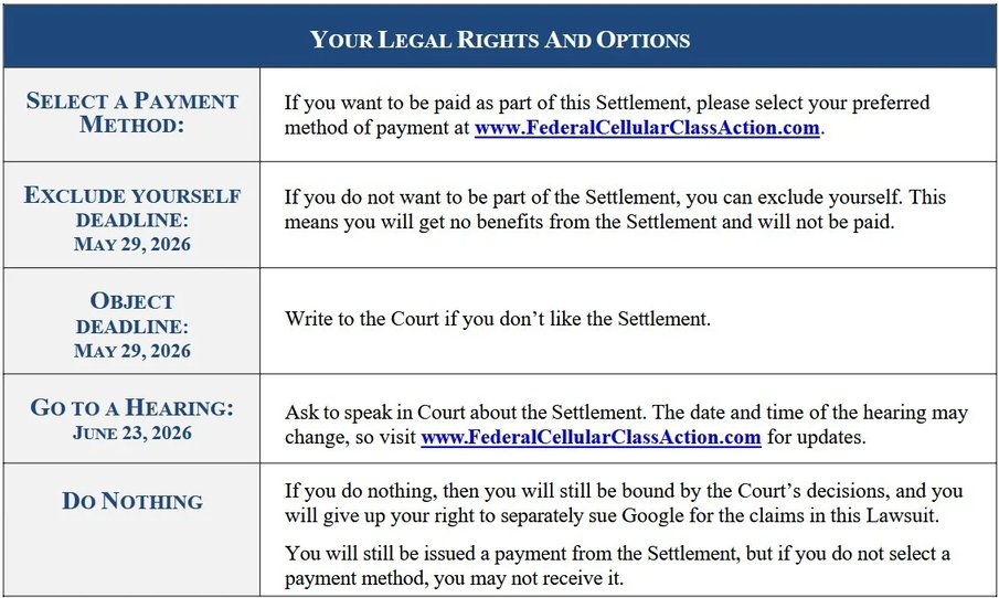 Settlement Information