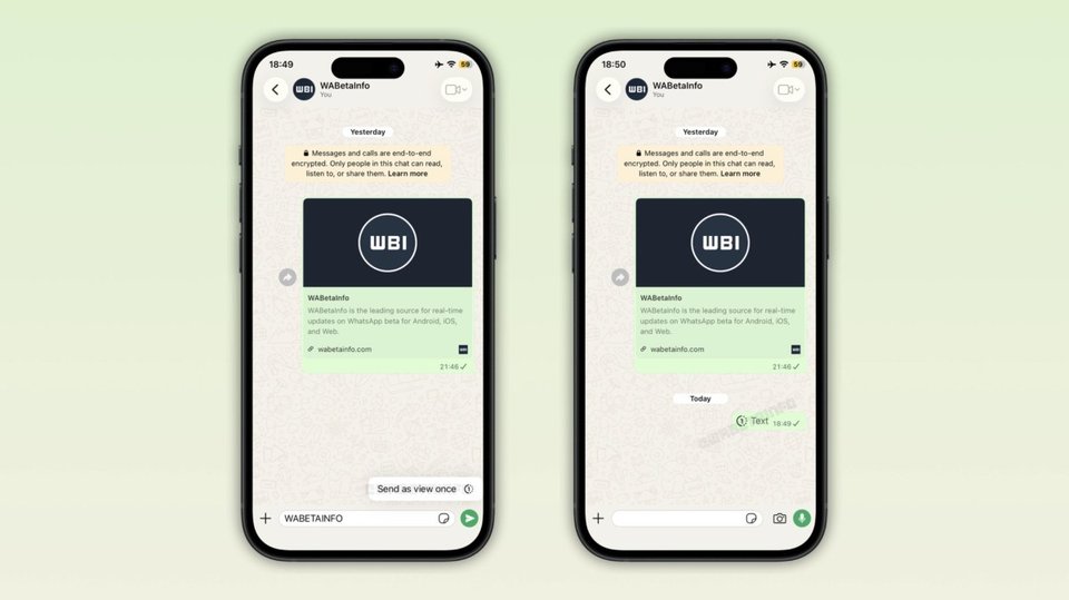 WhatsApp is now testing 'view once' text messages on iOS