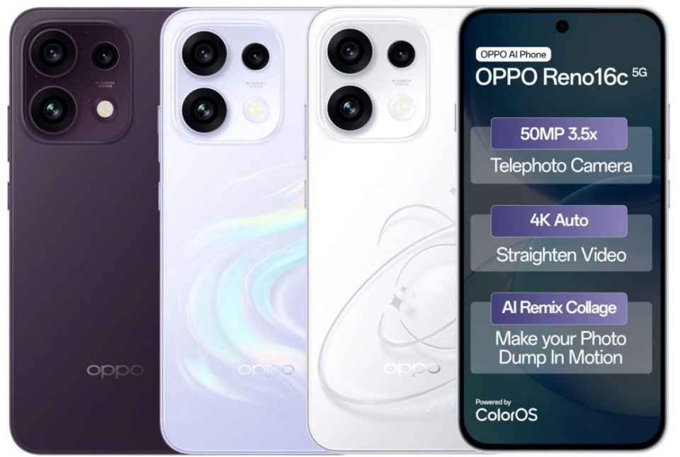 Oppo Reno16 and Reno16c debut in India, Oppo Bubble tags along