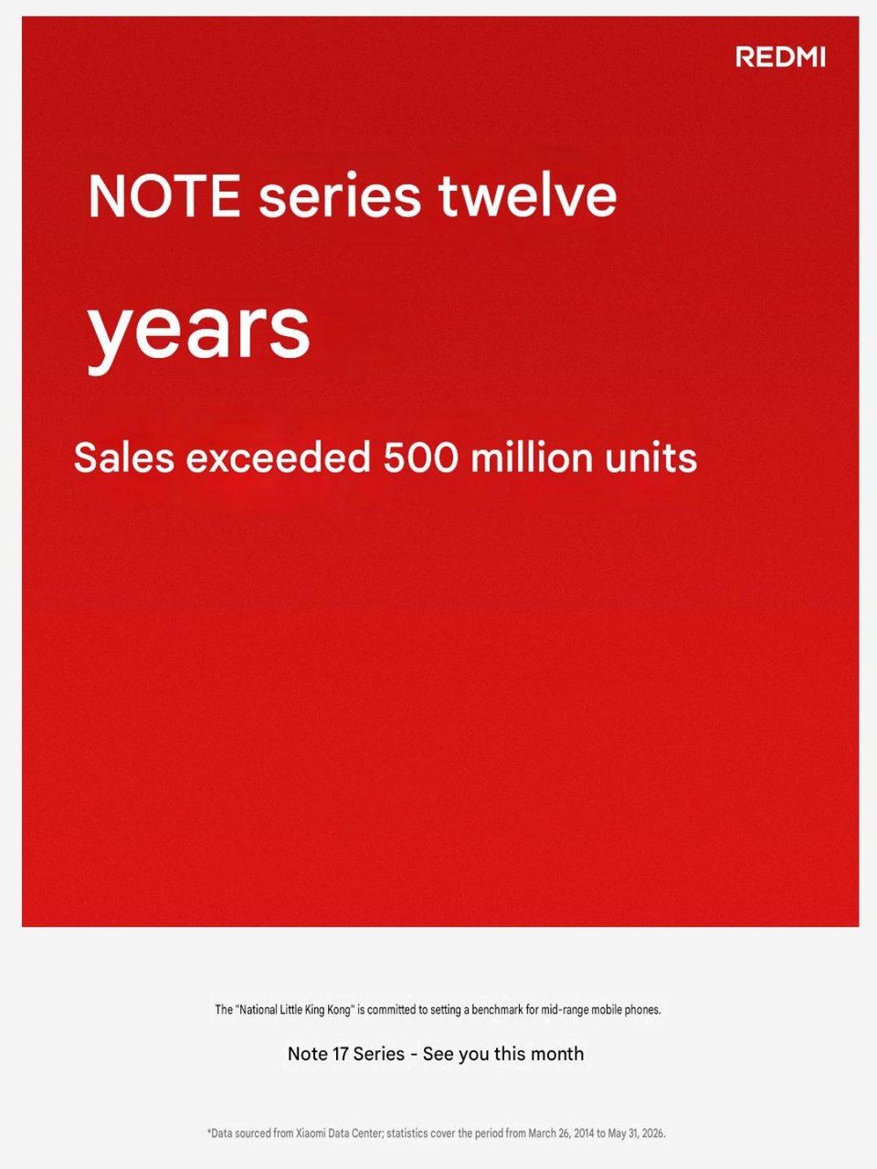 Redmi Note 17 series confirmed to launch this month