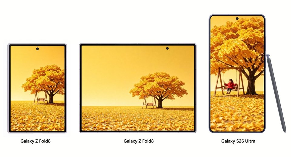 Galaxy Z Fold8 wide appears in another dummy leak, this time in black