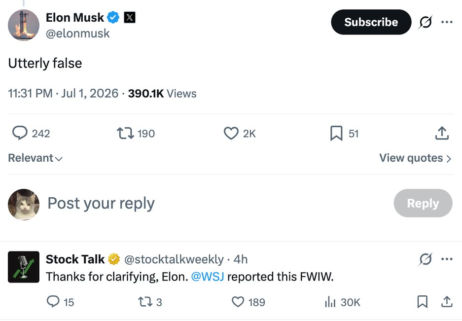 Elon Musk contemplating handset project