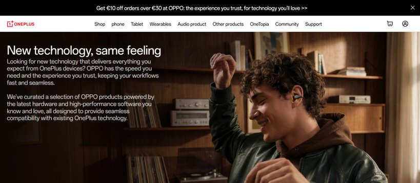 OnePlus Store Banner