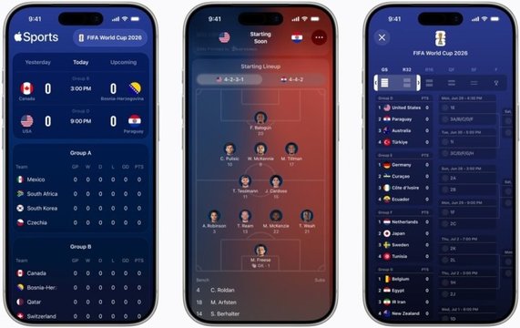 Apple Sports app expands to more than 90 new countries and regions, gets features for FIFA World Cup 2026