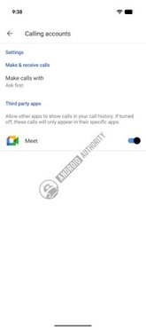 Calling accounts feature inside the Phone by Google app (credit: AndroidAuthority)