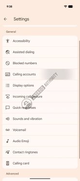 Calling accounts feature inside the Phone by Google app (credit: AndroidAuthority)