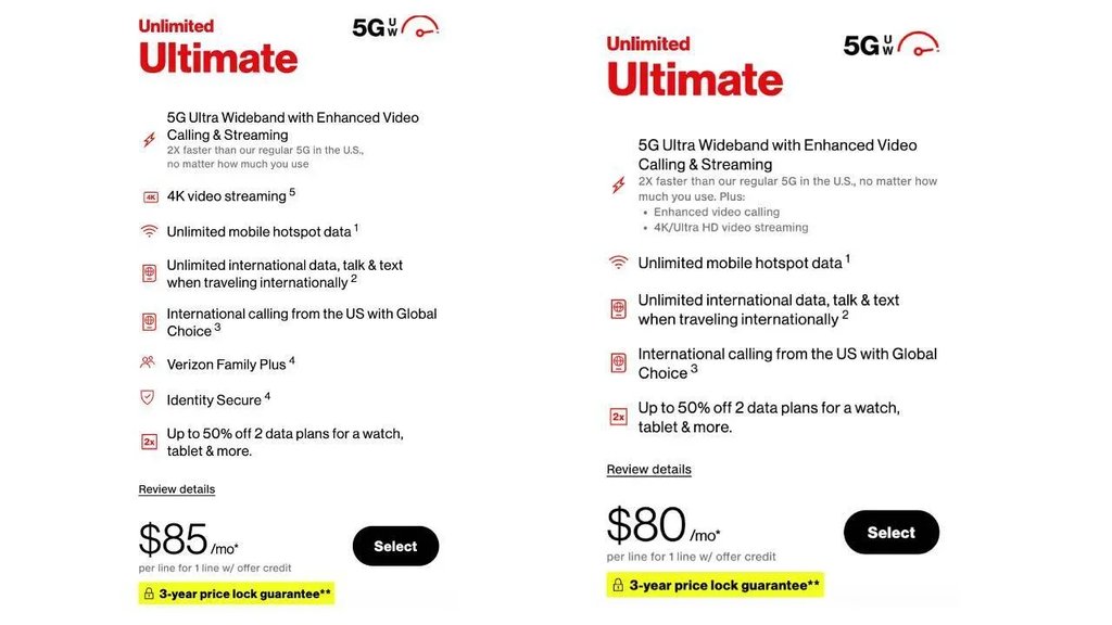 Verizon Unlimited Ultimate Pricing