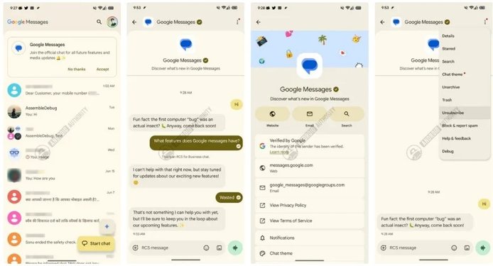 Google Messages Chat Preview