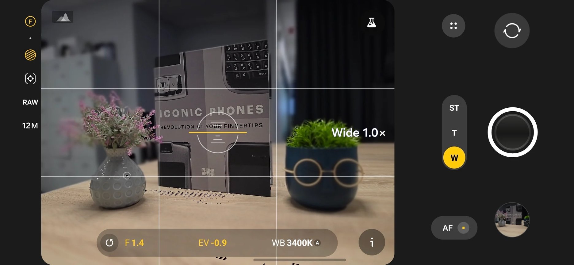 Expert RAW camera interface