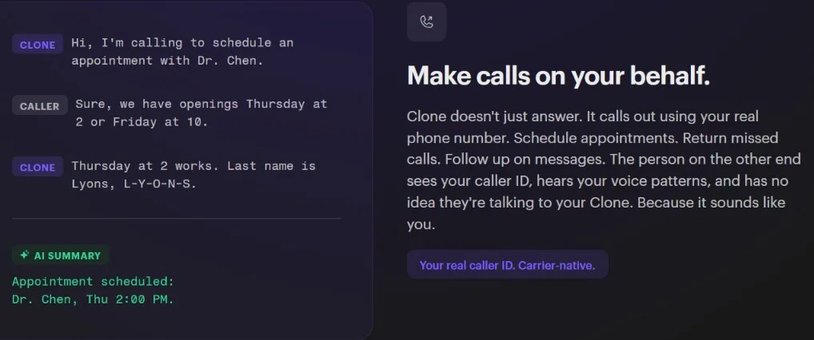 REALLY Clone making a call