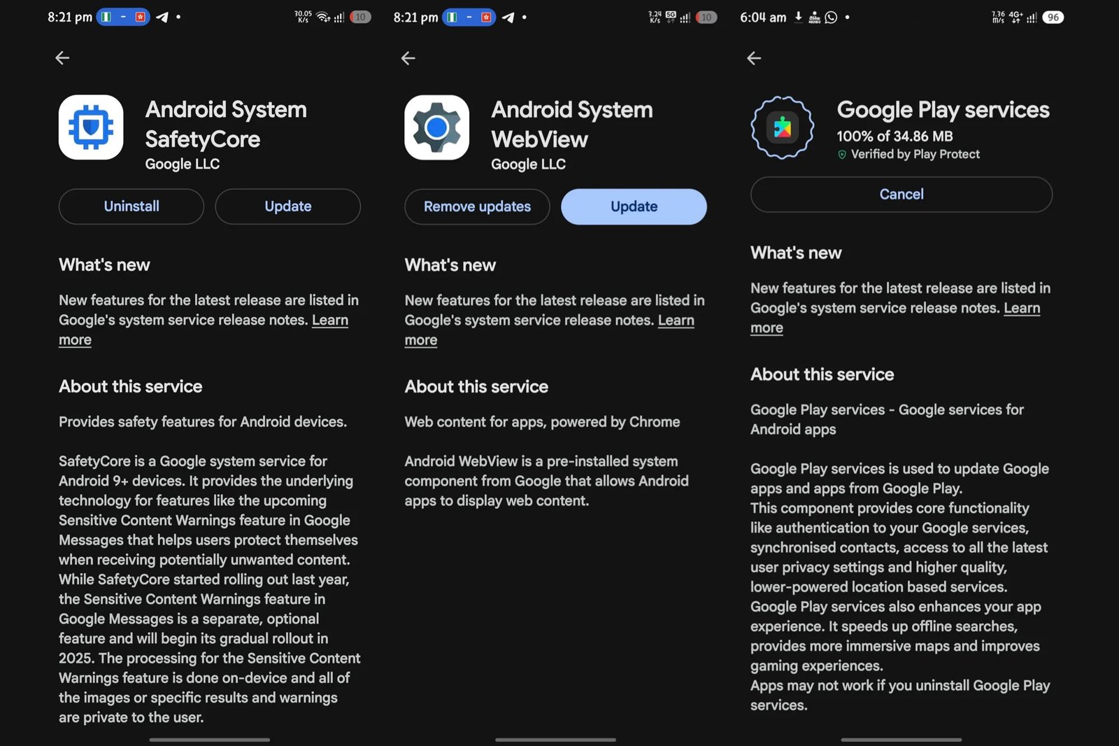 Google apps updates