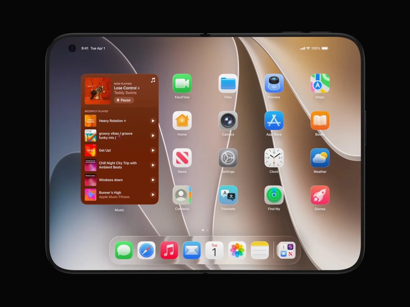 Foldable iPhone Unfolded