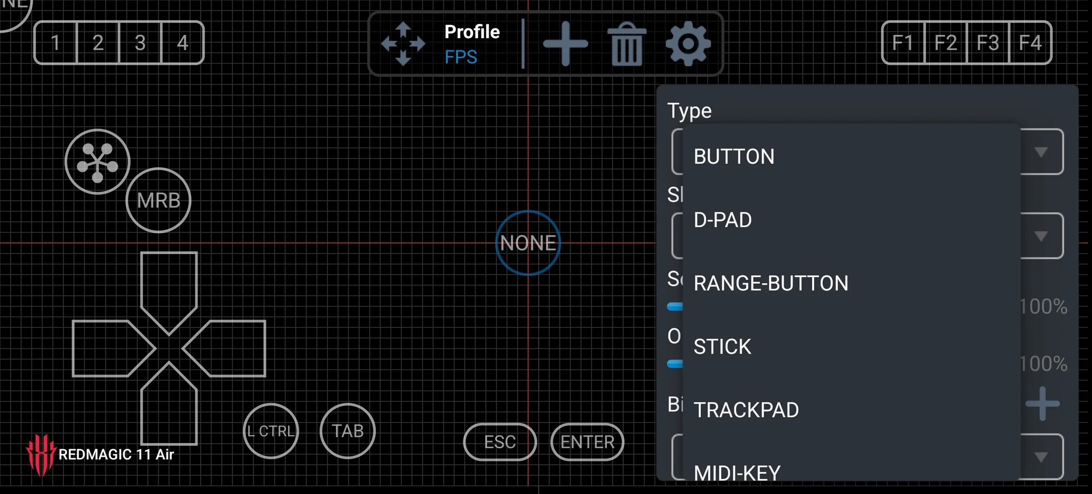 Touch input customizations in Winlator