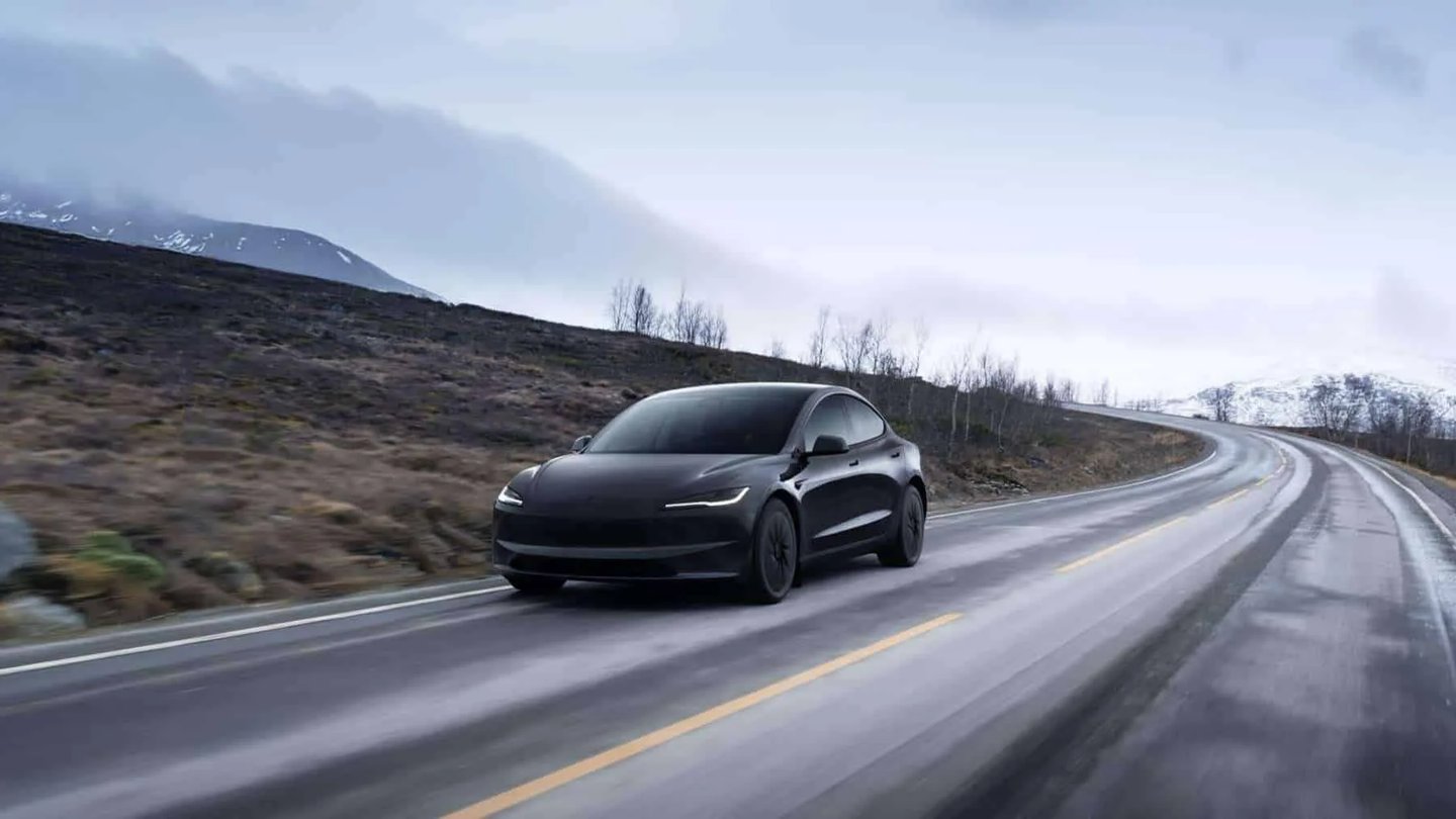 Tesla car with disabled self-driving