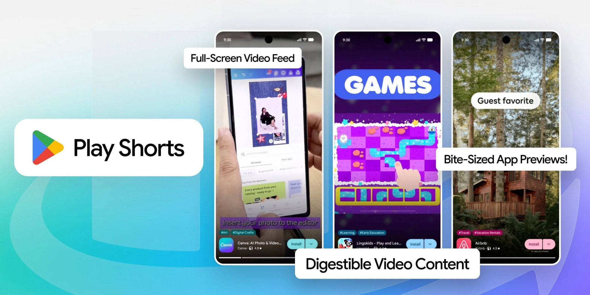 Play Shorts - videos showing app gameplay
