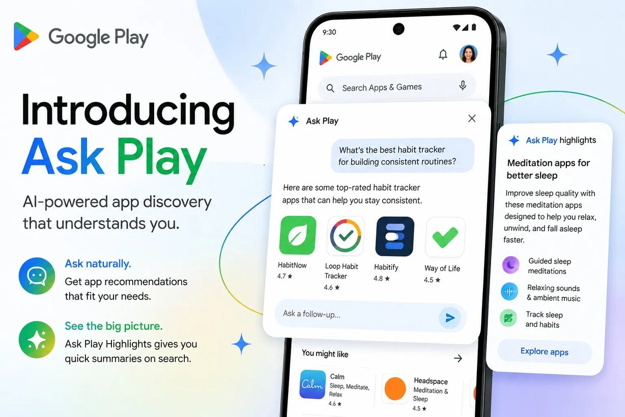 AI conversational search in the Google Play Store