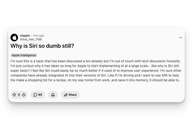 User frustrations with Siri
