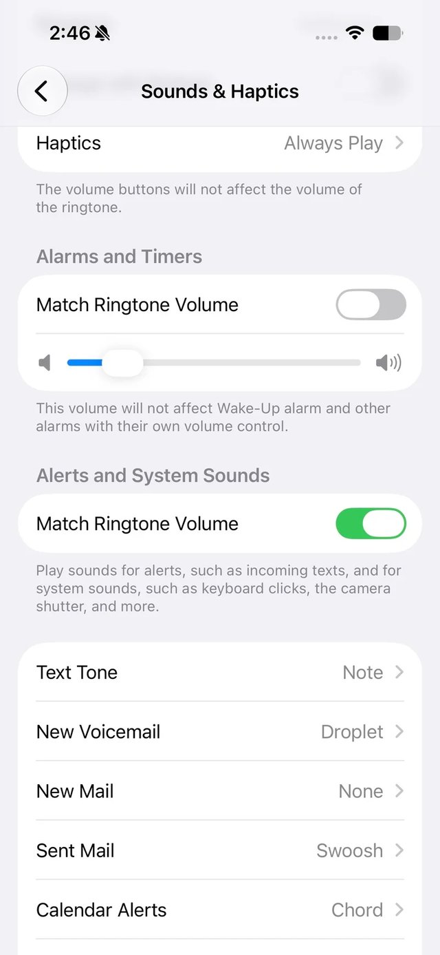Settings Menu