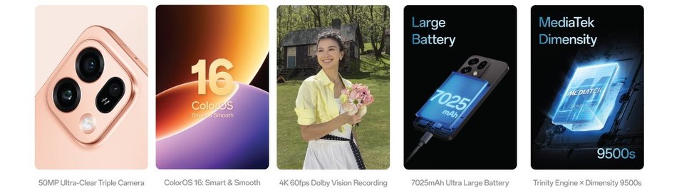 Oppo Find X9s highlights