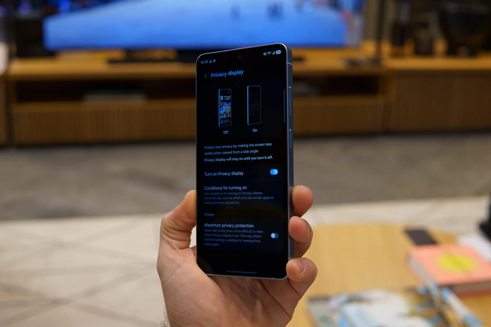 Privacy Display on Galaxy S26 Ultra