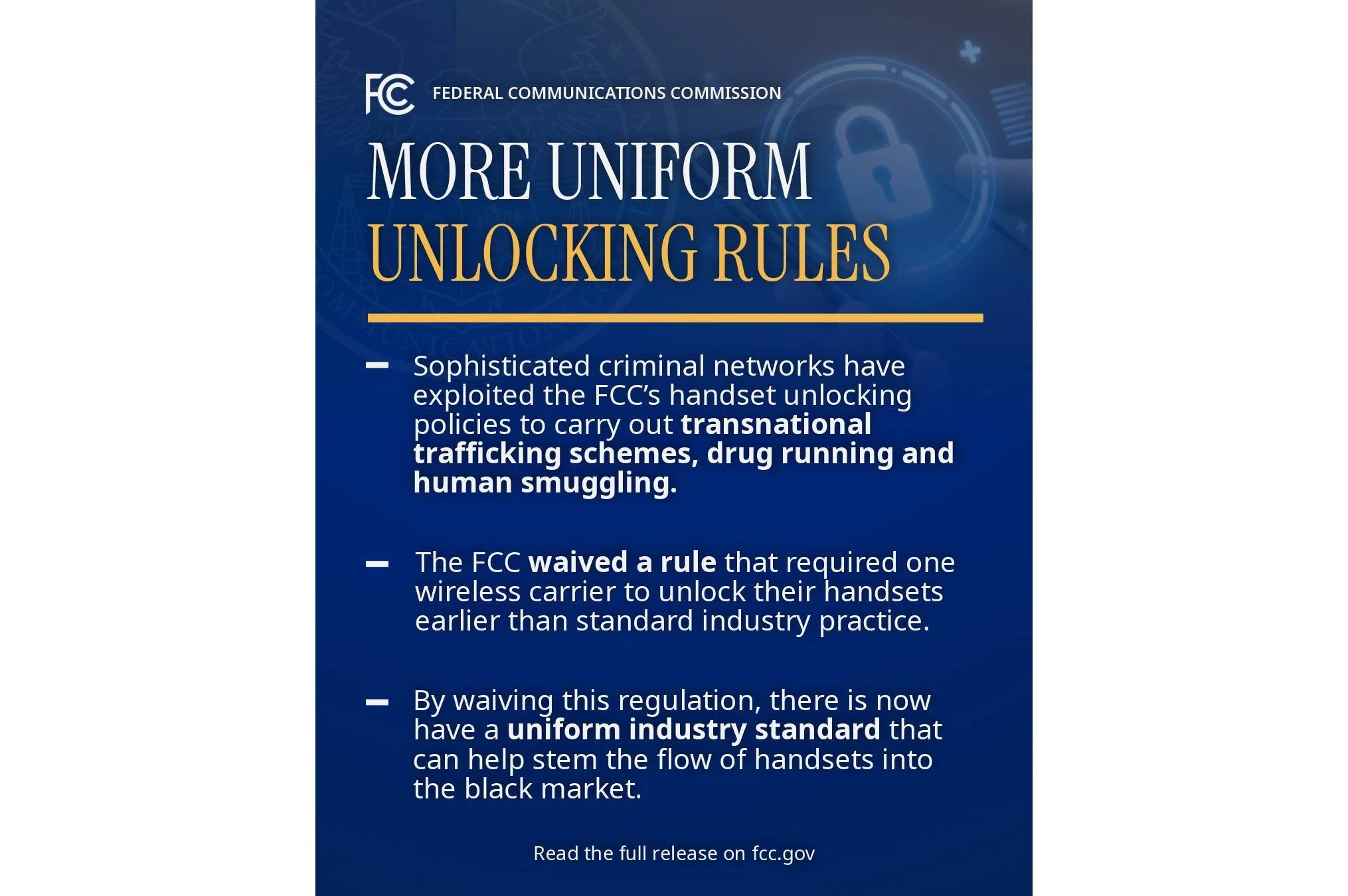 Verizon's unlocking policy change