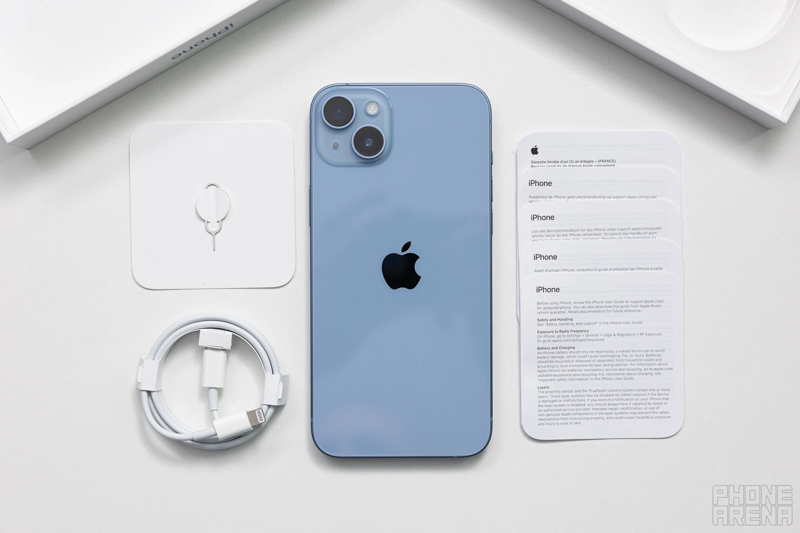 (Image credit - PhoneArena) iPhone 14 Plus box contents - iPhone 14 Plus review: Finally, a big iPhone without the Pro Max tax