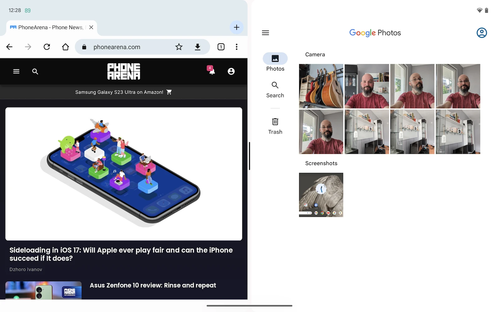 Split screen - Google Pixel Tablet vs Apple iPad 10th gen: play versus work