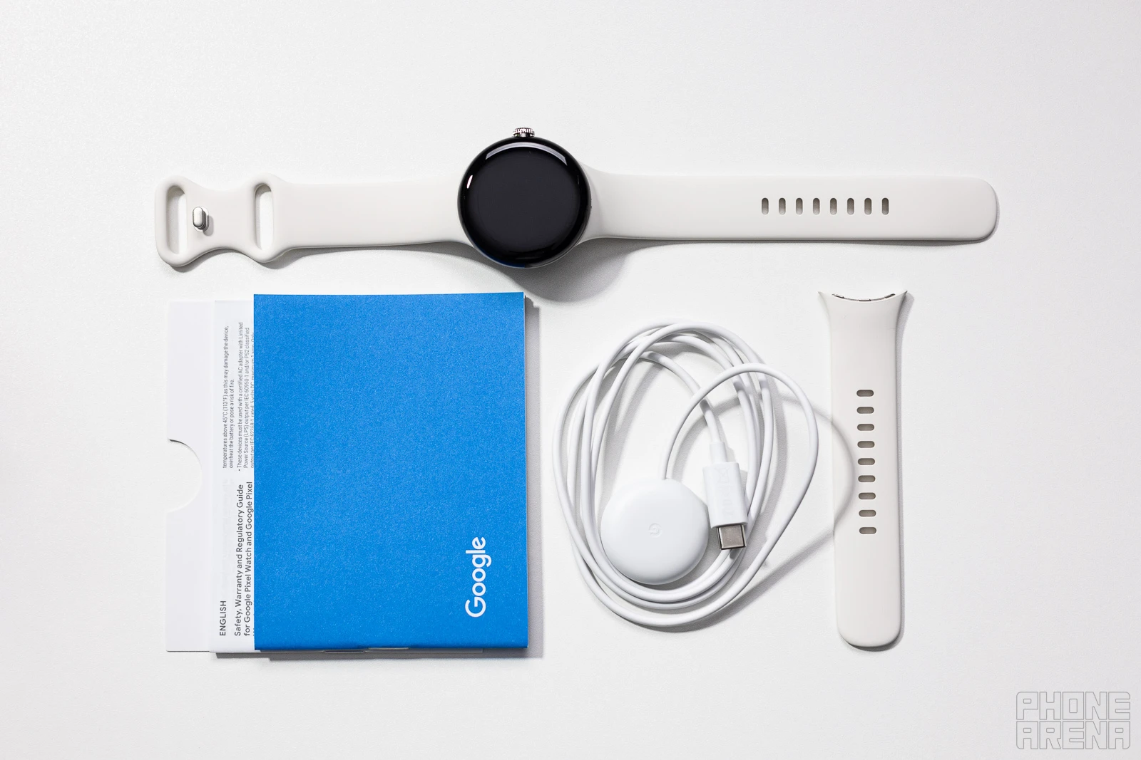 (Image Credit - PhoneArena) Pixel Watch unboxed - Google Pixel Watch review: First-gen woes