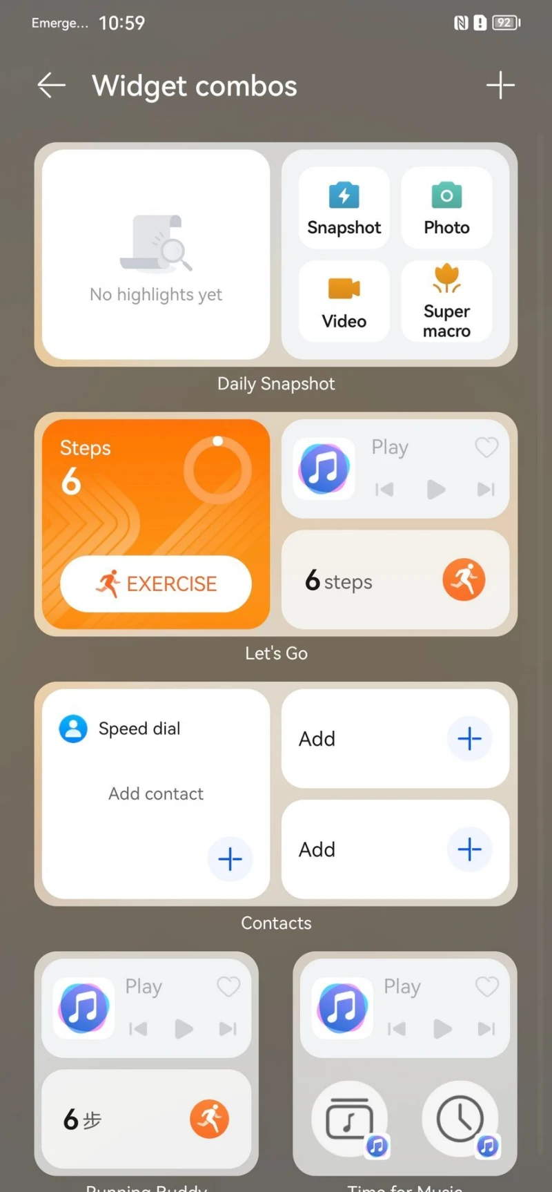 Widgets are great, widget combos - even better