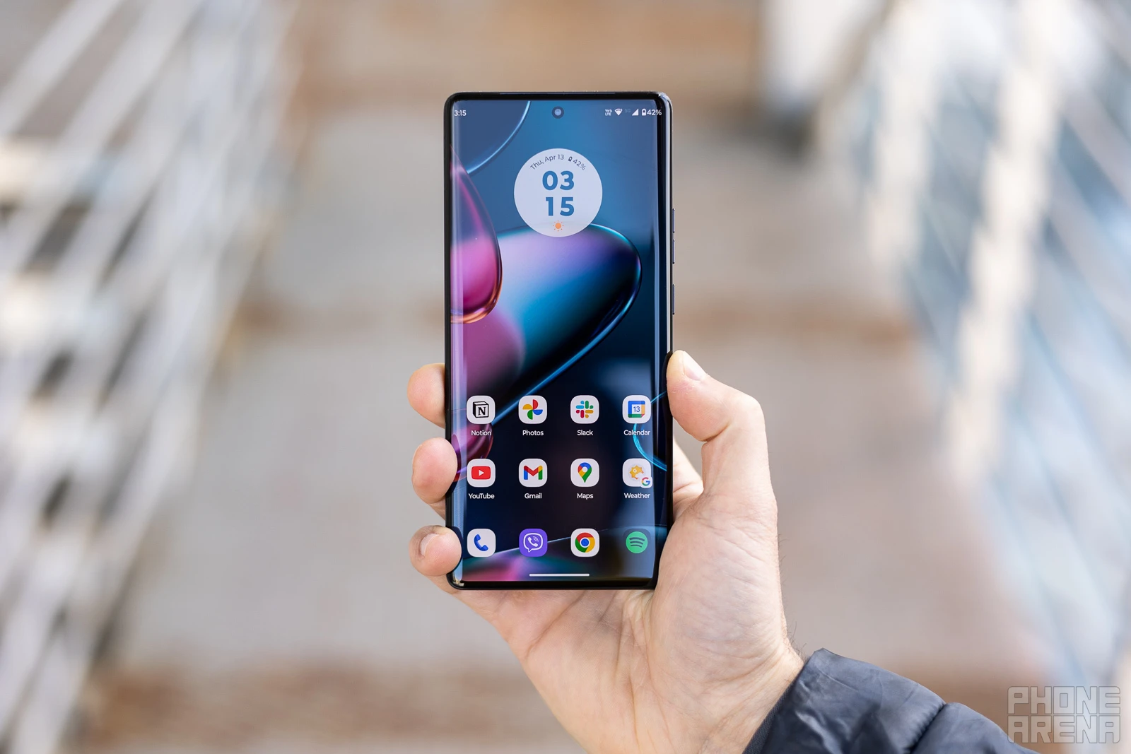 (Image Credit - PhoneArena) This screen gets very bright outdoors - Motorola Edge 40 Pro Review: Motorola's best flagship in years