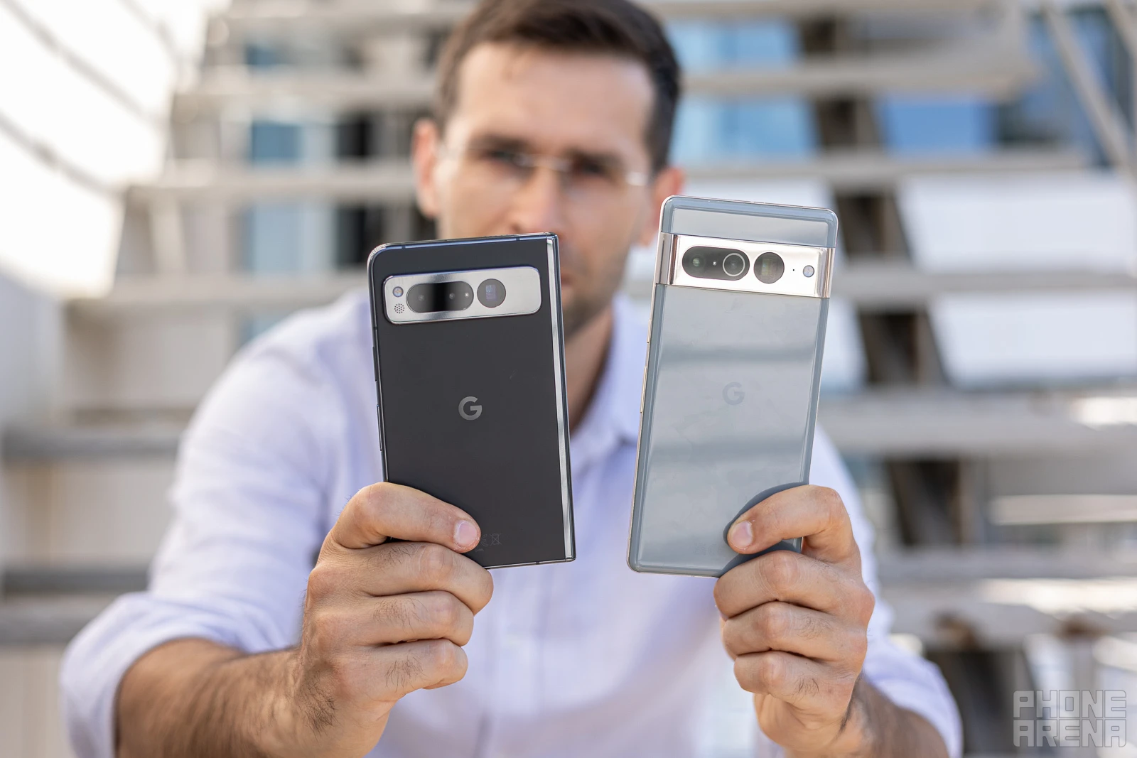 (Image Credit - PhoneArena) - Google Pixel Fold vs Pixel 7 Pro: foldable phone pros and cons