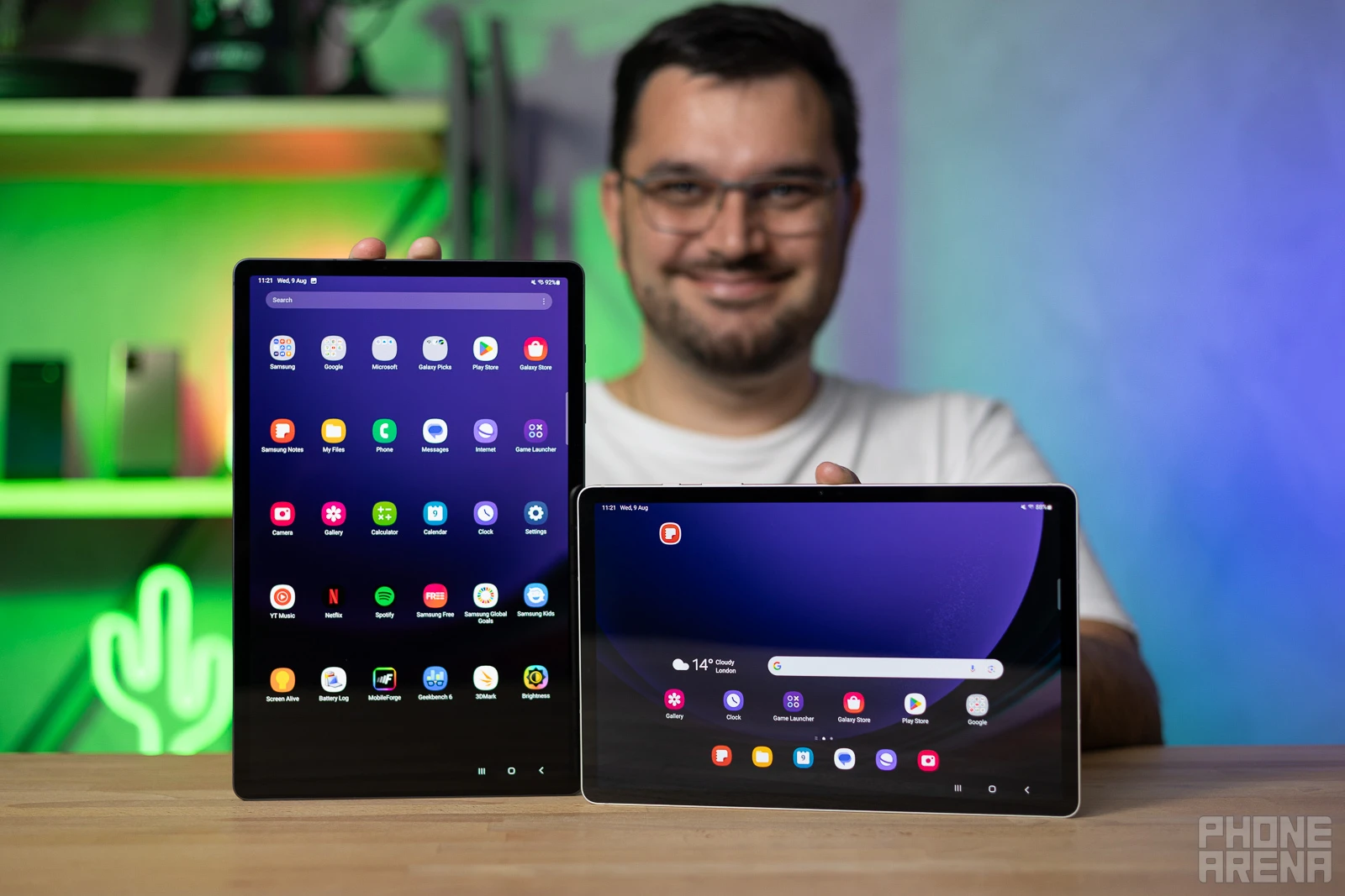 (Image Credit - PhoneArena) - Galaxy Tab S9 Plus vs Galaxy Tab S9: It's just a matter of size, really