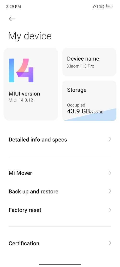 MIUI 13 (Xiaomi)