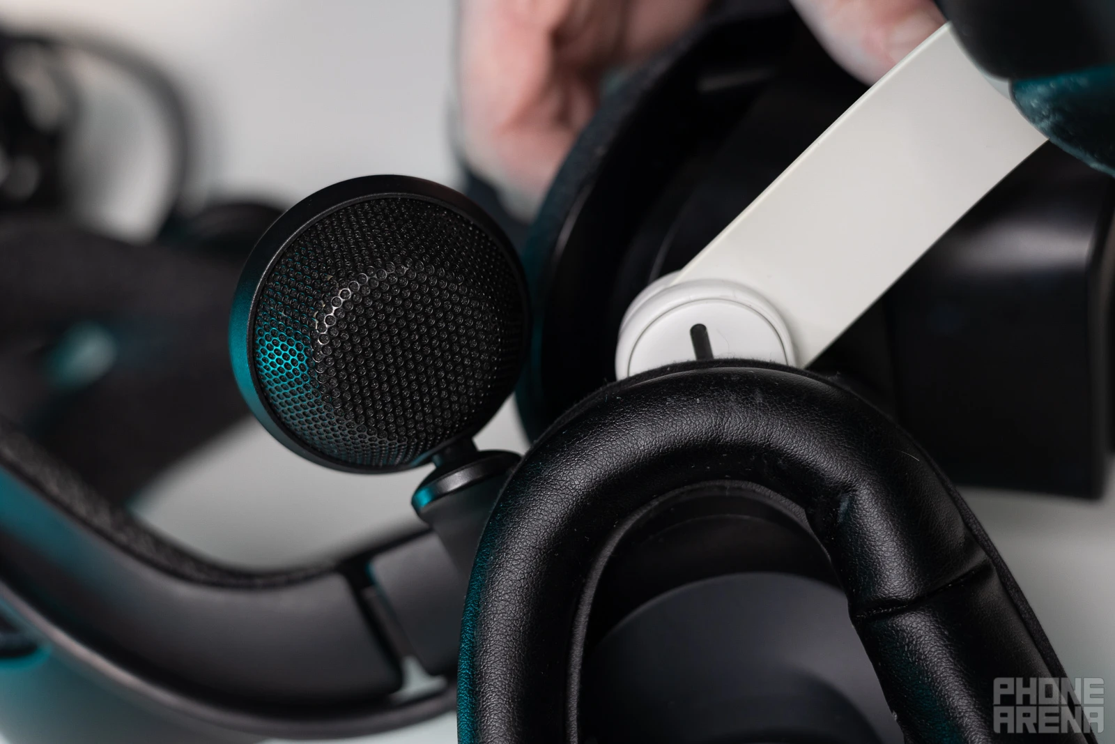 (Image Credit - PhoneArena) Side view of one of the Valve Index's speakers (left), and one of the Quest 2's speakers (right) - Meta Quest 2 vs Valve Index: Meta is just on another level with its virtual reality headsets