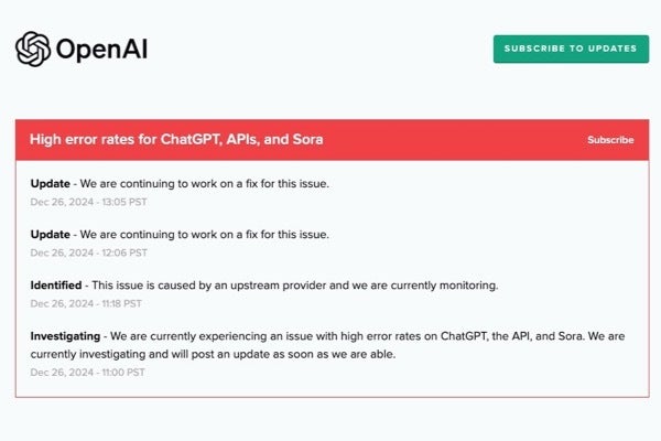 OpenAI Status Update