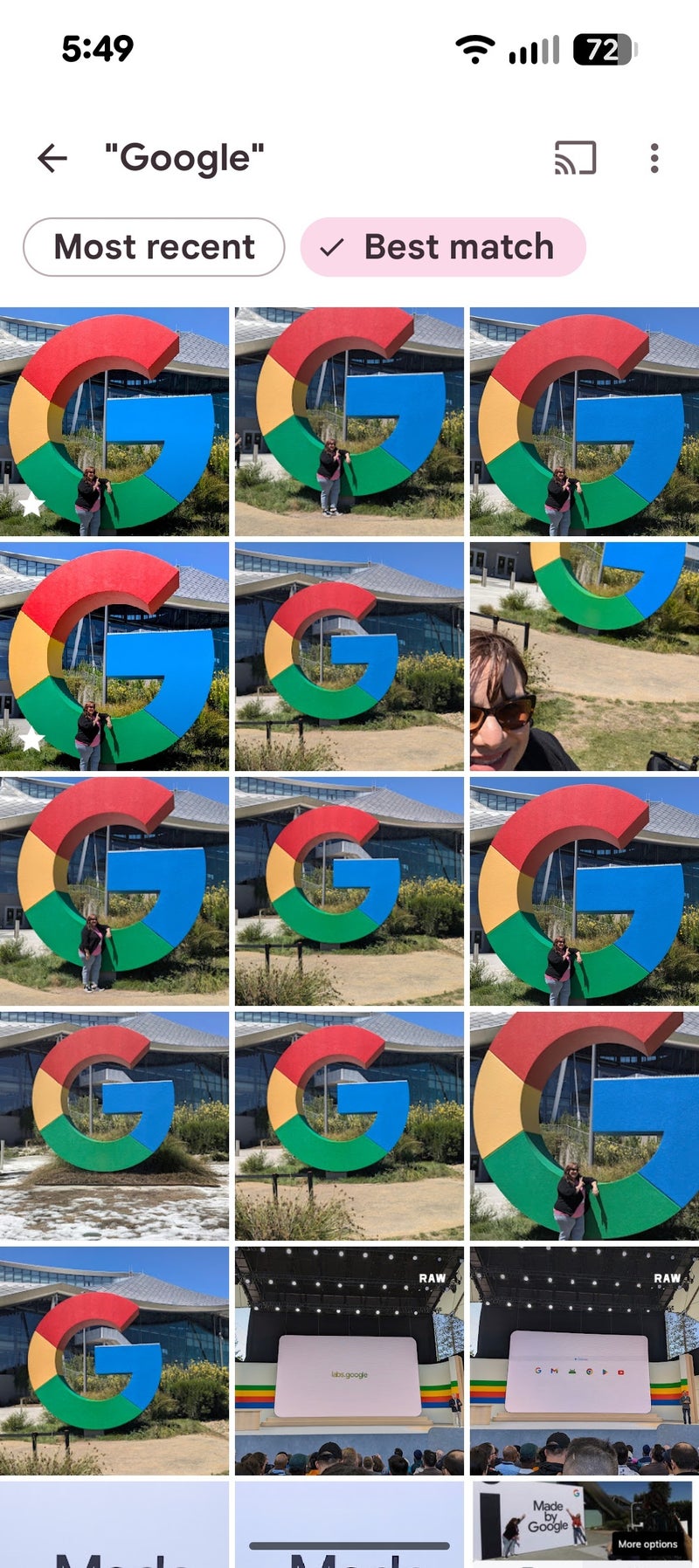 Google search results image