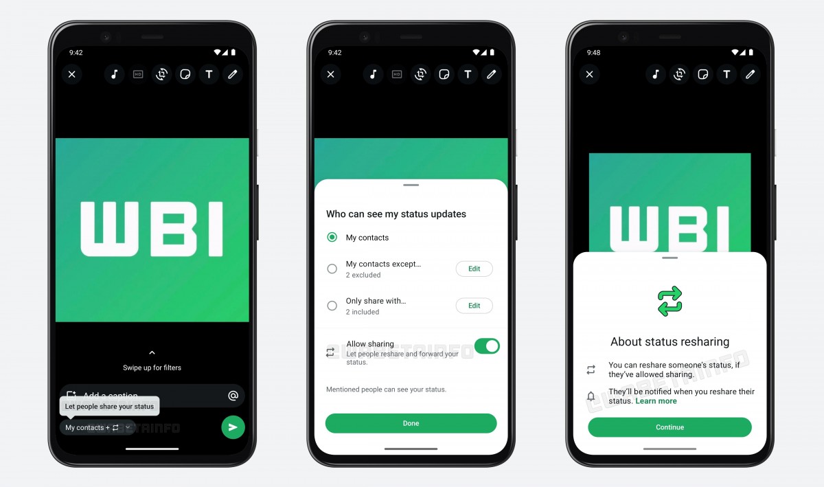 WhatsApp Introduces Option to Allow Sharing of Status Updates