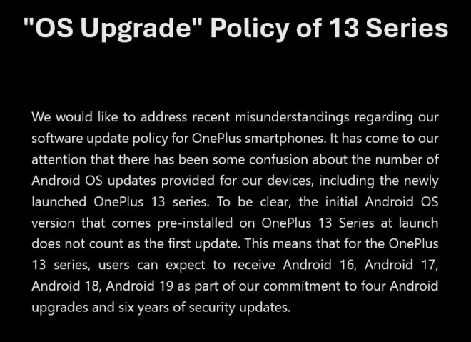 OnePlus Update Confirmation