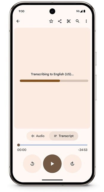 Recorder App Transcribe Feature