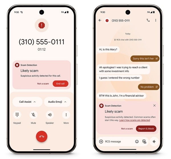 Scam Detection on Pixel 9 Pro