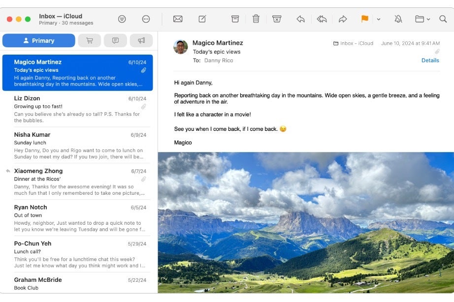 MacOS Mail categories