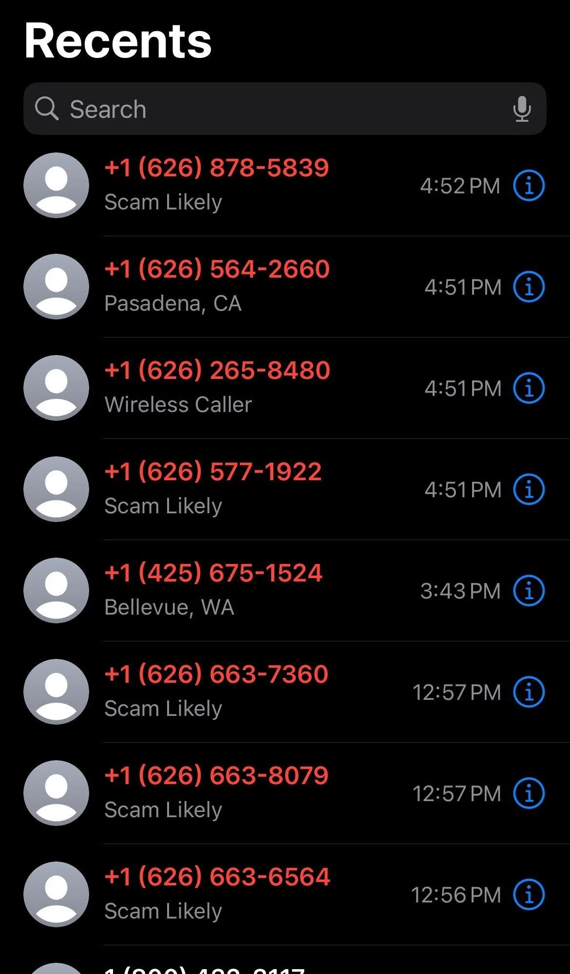 Image of spam calls