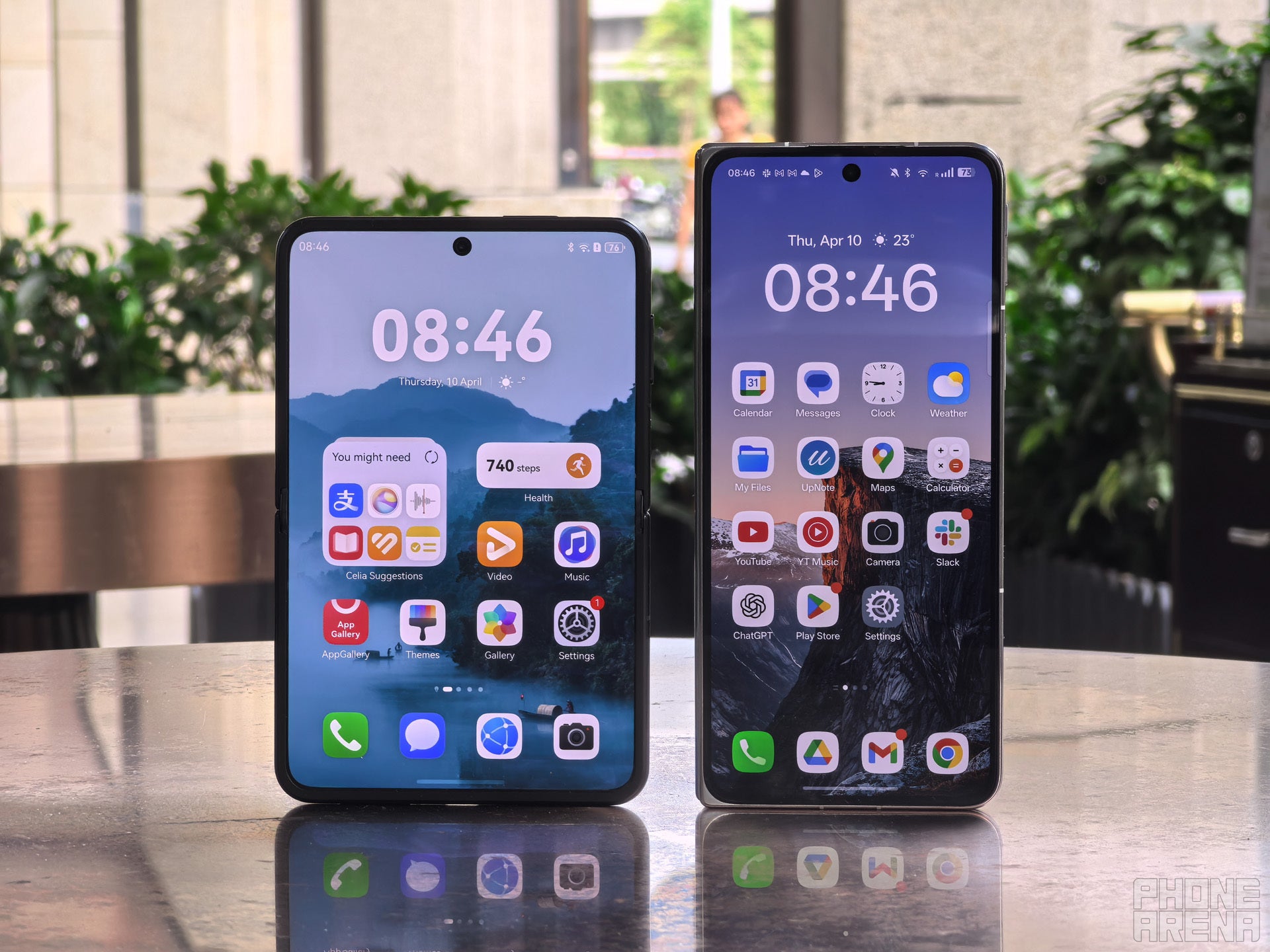 Huawei Pura X Size Comparison Unfolded