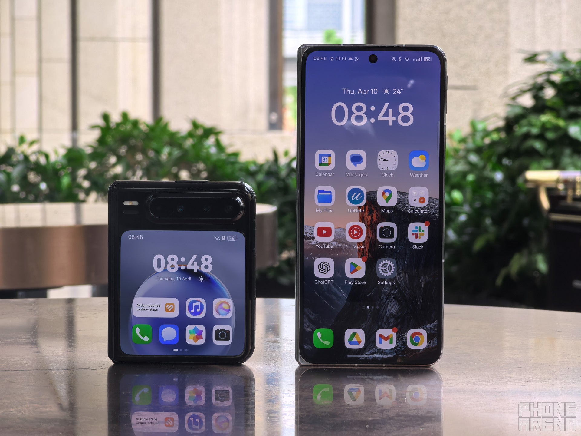 Huawei Pura X Size Comparison Folded