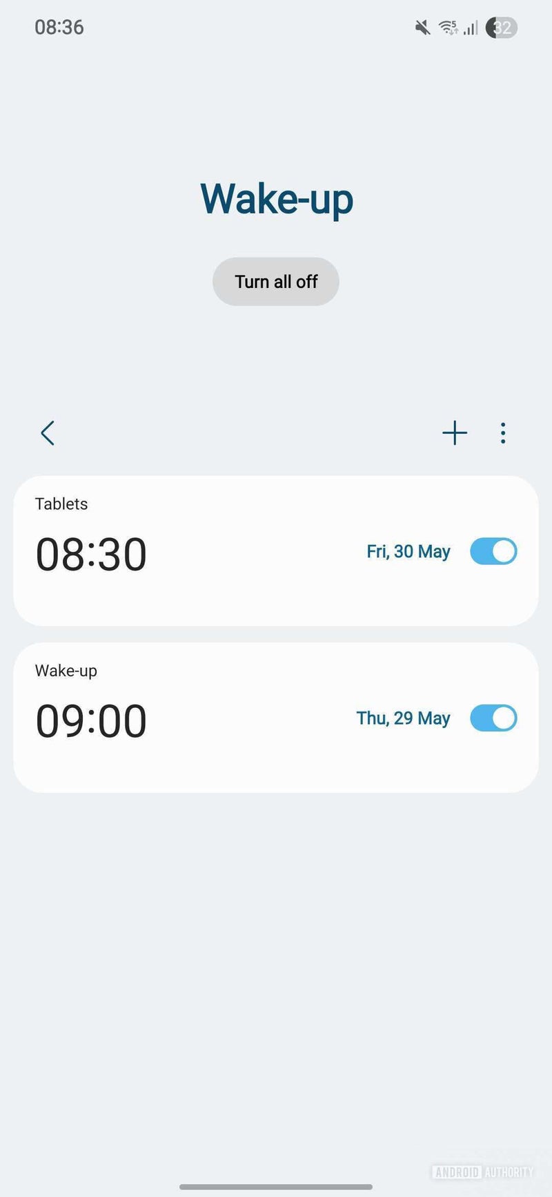 Alarm group example