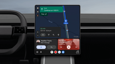 Gemini on Android Auto's Google Maps.