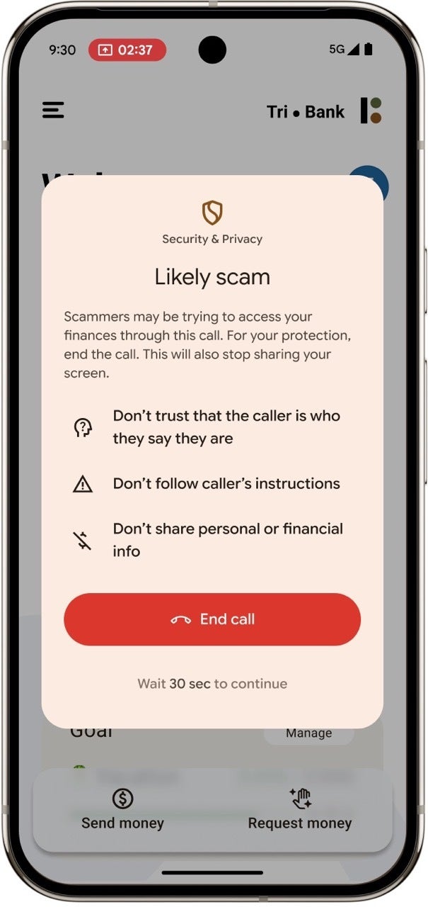 Scam protection in banking apps in the UK