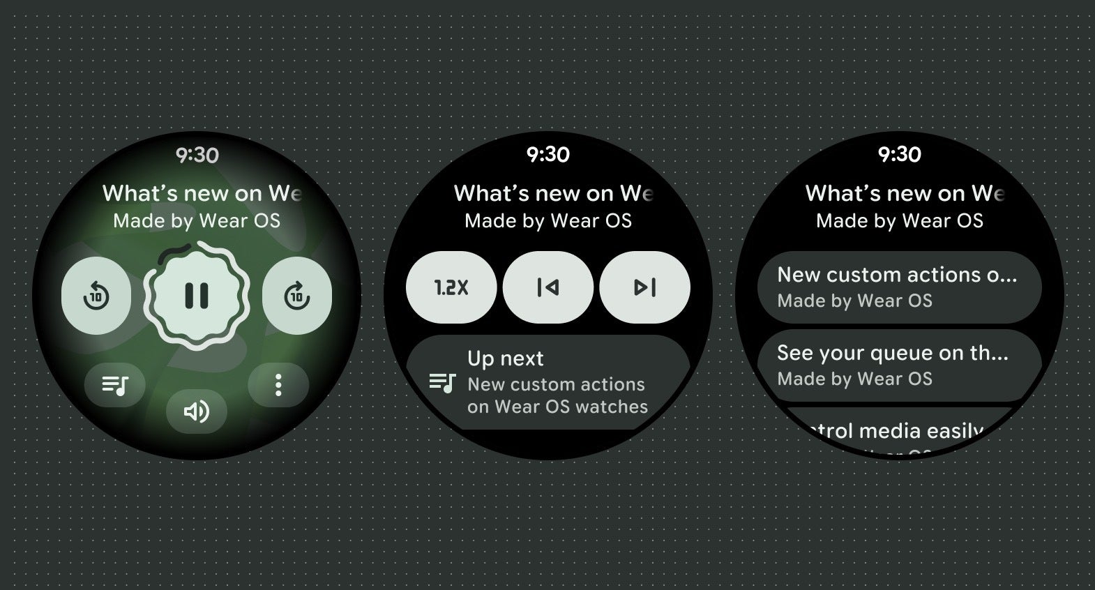 Wear OS 6 media controls