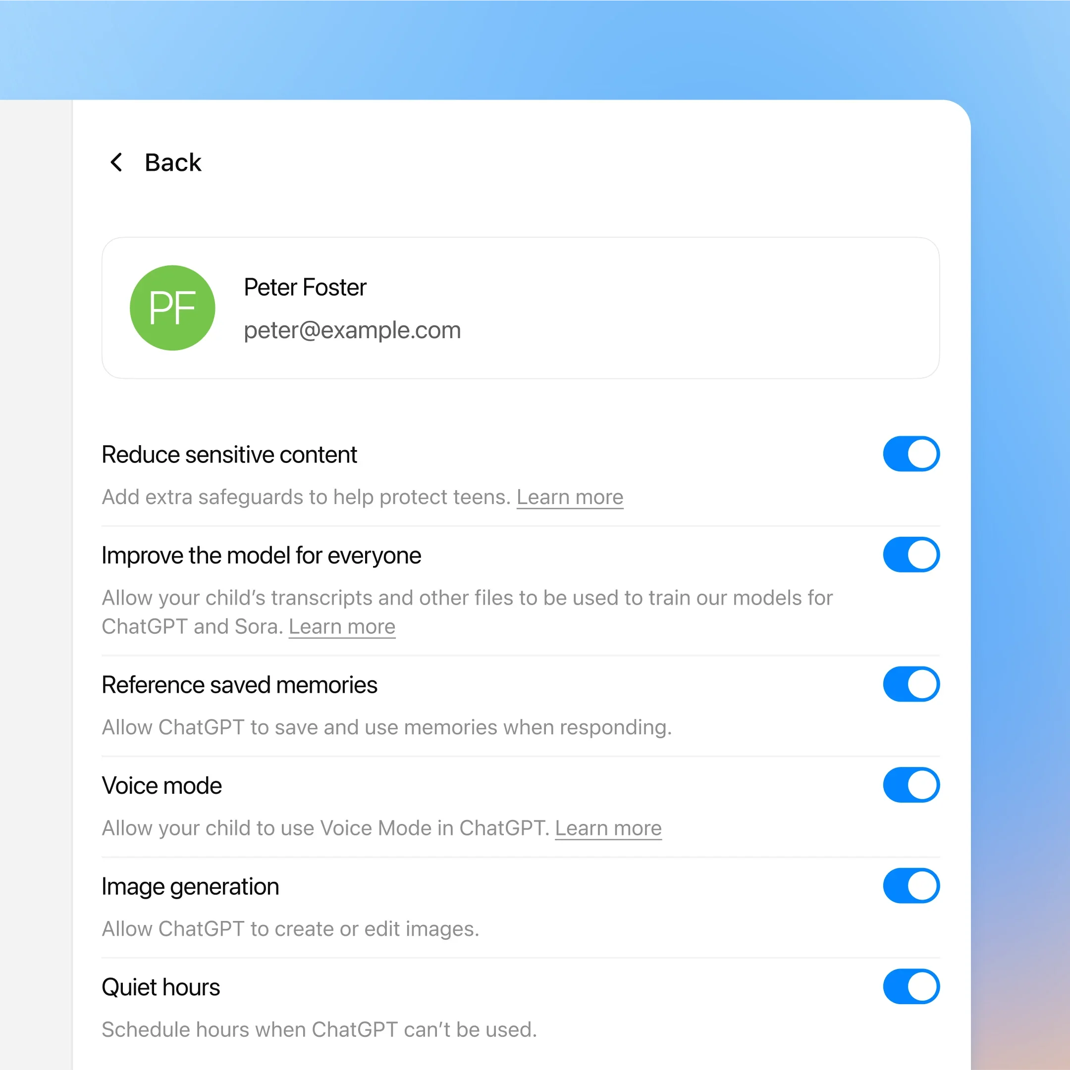Optional Settings