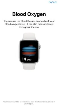 Apple Watch pulse oximeter using paired iPhone